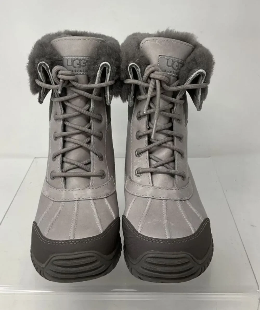 UGG ADIRONDACK II Gray Leather Waterproof Winter Snow Boots Women’s Size 7.5